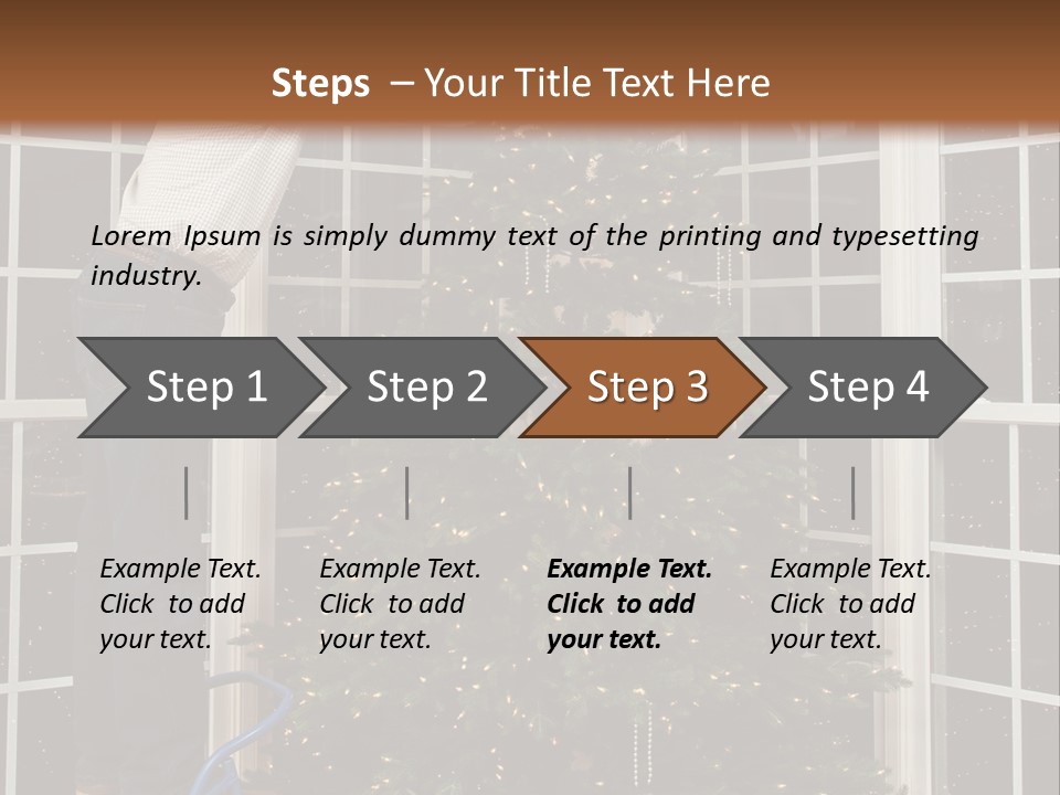 Steps Decorating Illuminated PowerPoint Template