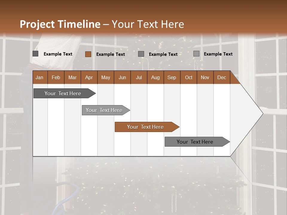 Steps Decorating Illuminated PowerPoint Template