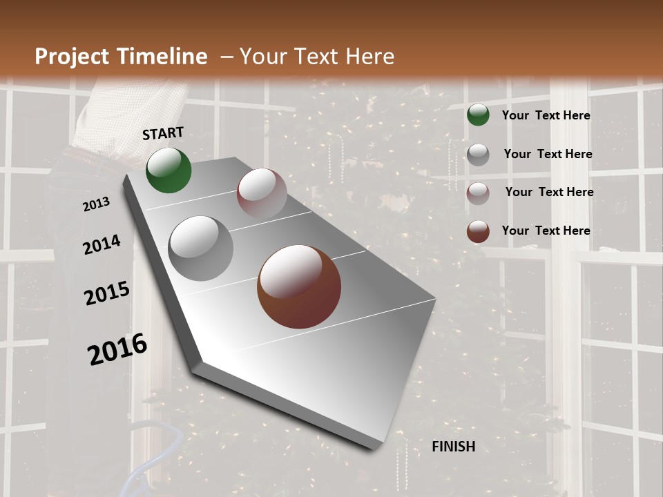 Steps Decorating Illuminated PowerPoint Template
