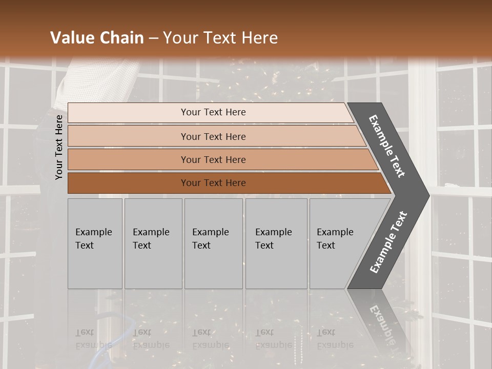 Steps Decorating Illuminated PowerPoint Template