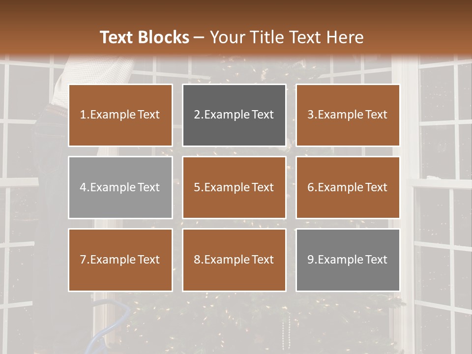 Steps Decorating Illuminated PowerPoint Template