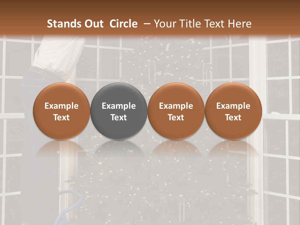 Steps Decorating Illuminated PowerPoint Template