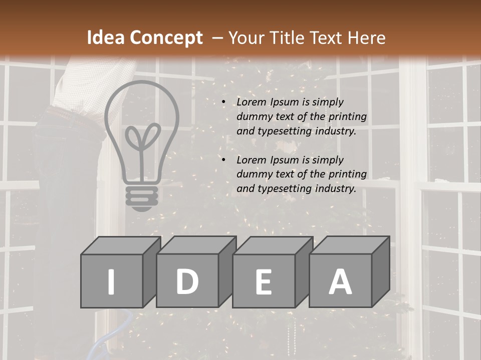 Steps Decorating Illuminated PowerPoint Template