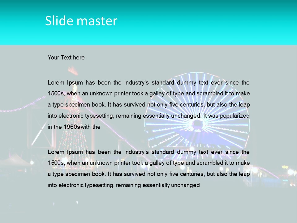 Night Landmark Ride PowerPoint Template