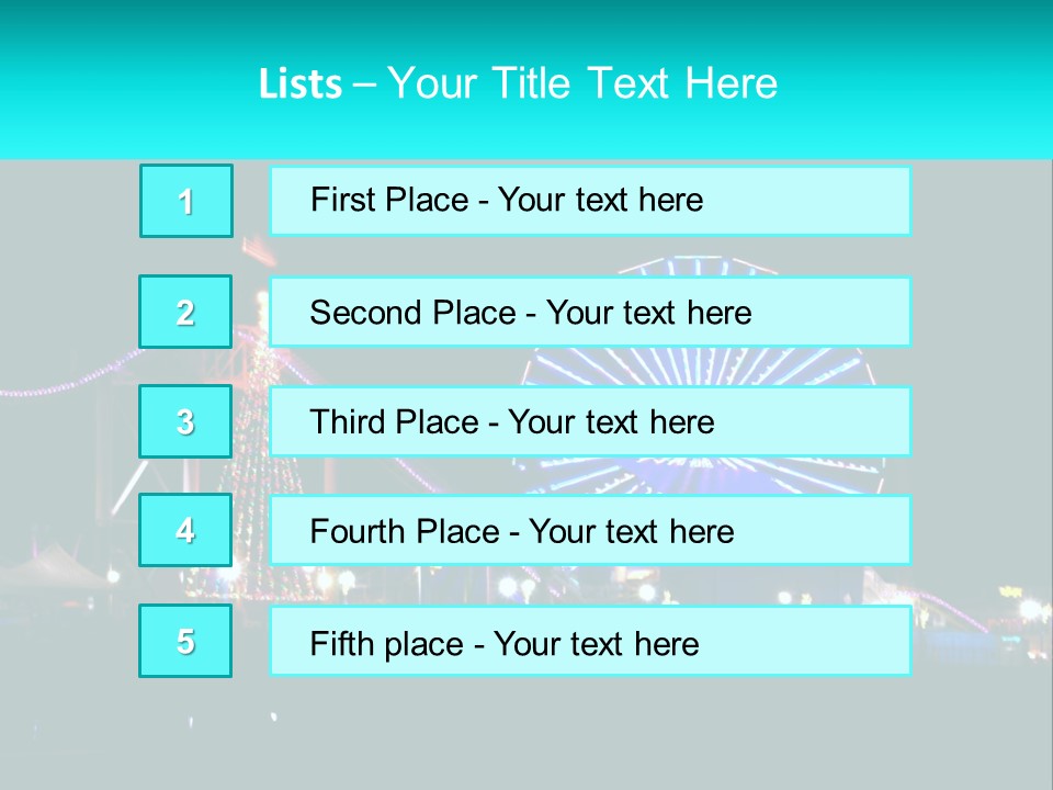 Night Landmark Ride PowerPoint Template