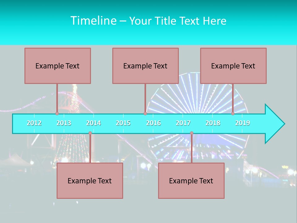 Night Landmark Ride PowerPoint Template