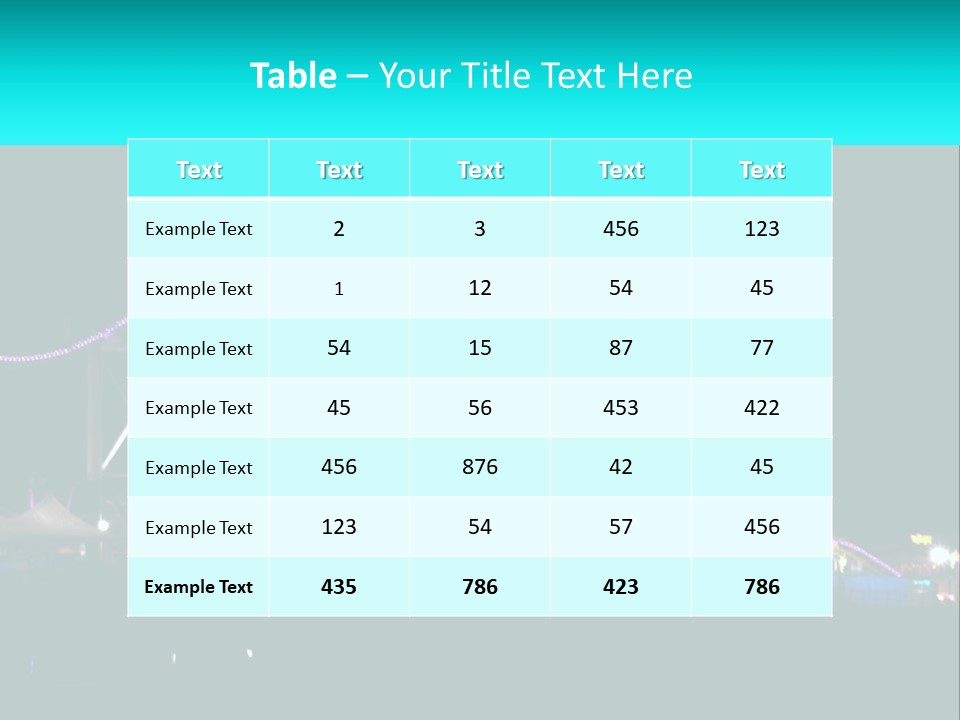 Night Landmark Ride PowerPoint Template