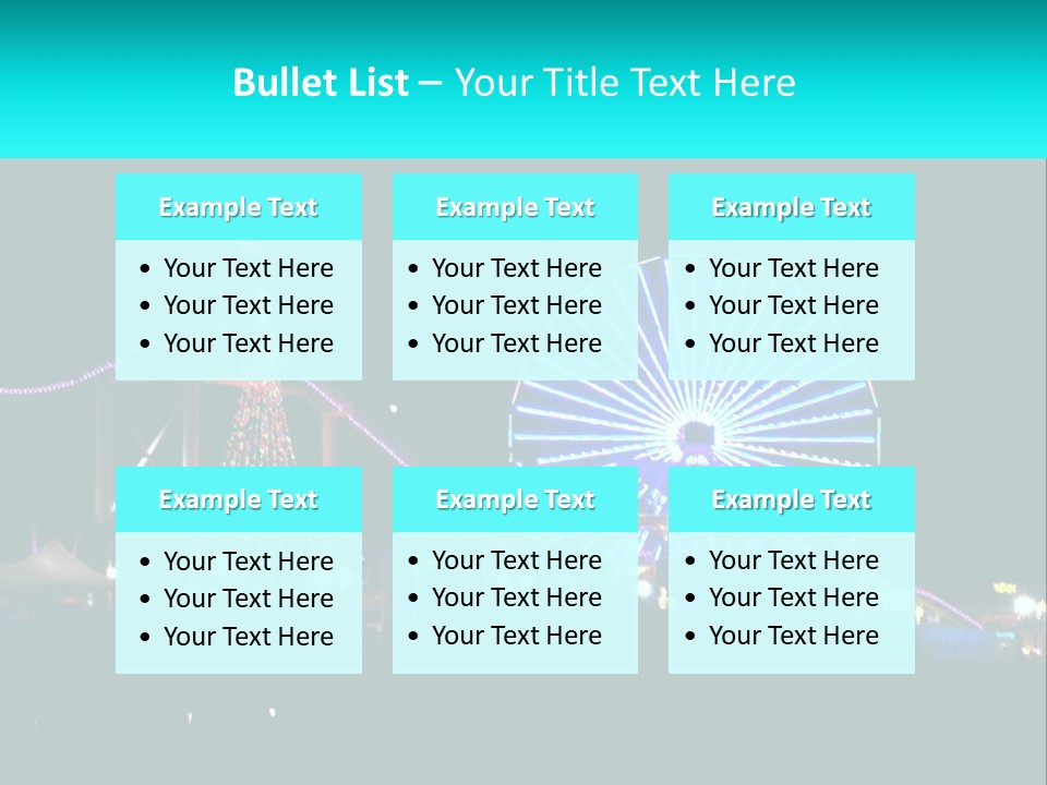 Night Landmark Ride PowerPoint Template