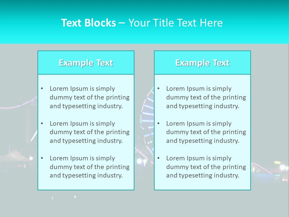 Night Landmark Ride PowerPoint Template