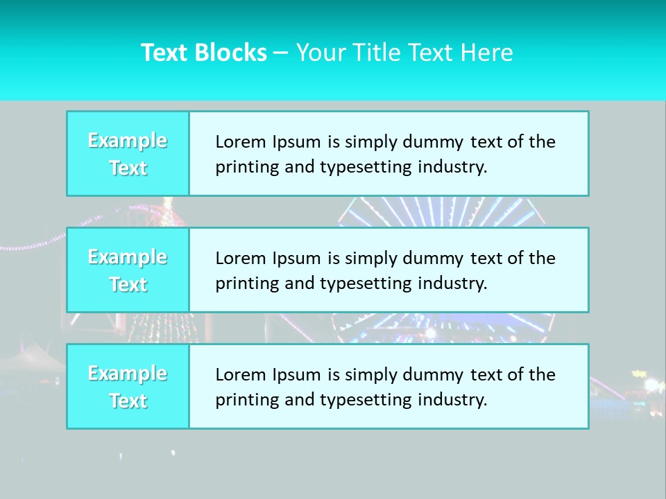 Night Landmark Ride PowerPoint Template