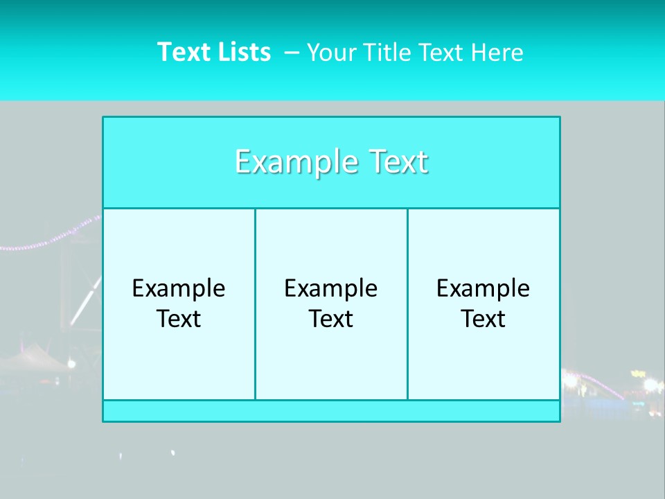 Night Landmark Ride PowerPoint Template