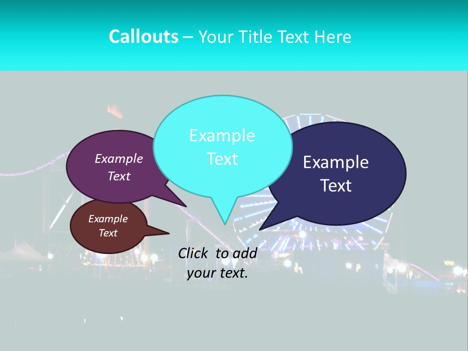 Night Landmark Ride PowerPoint Template