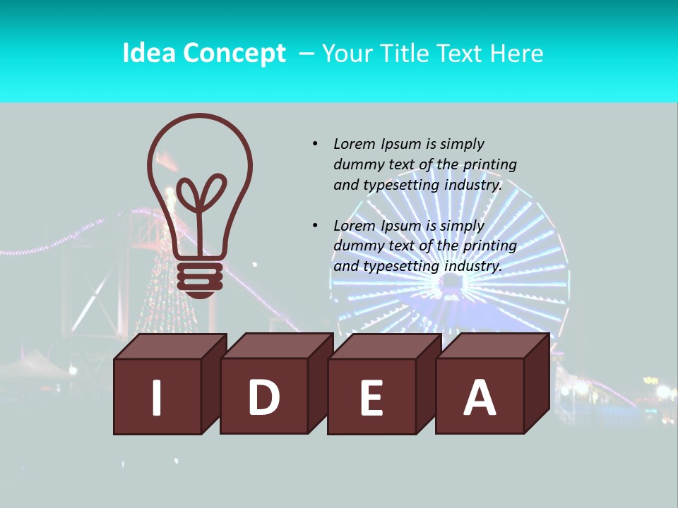 Night Landmark Ride PowerPoint Template