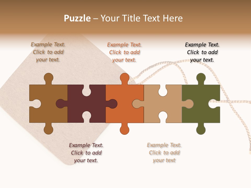 Rope Shape Tag PowerPoint Template