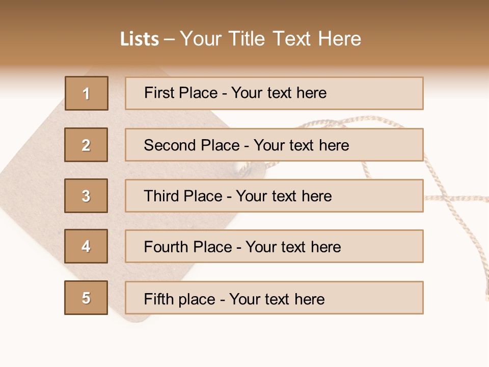 Rope Shape Tag PowerPoint Template