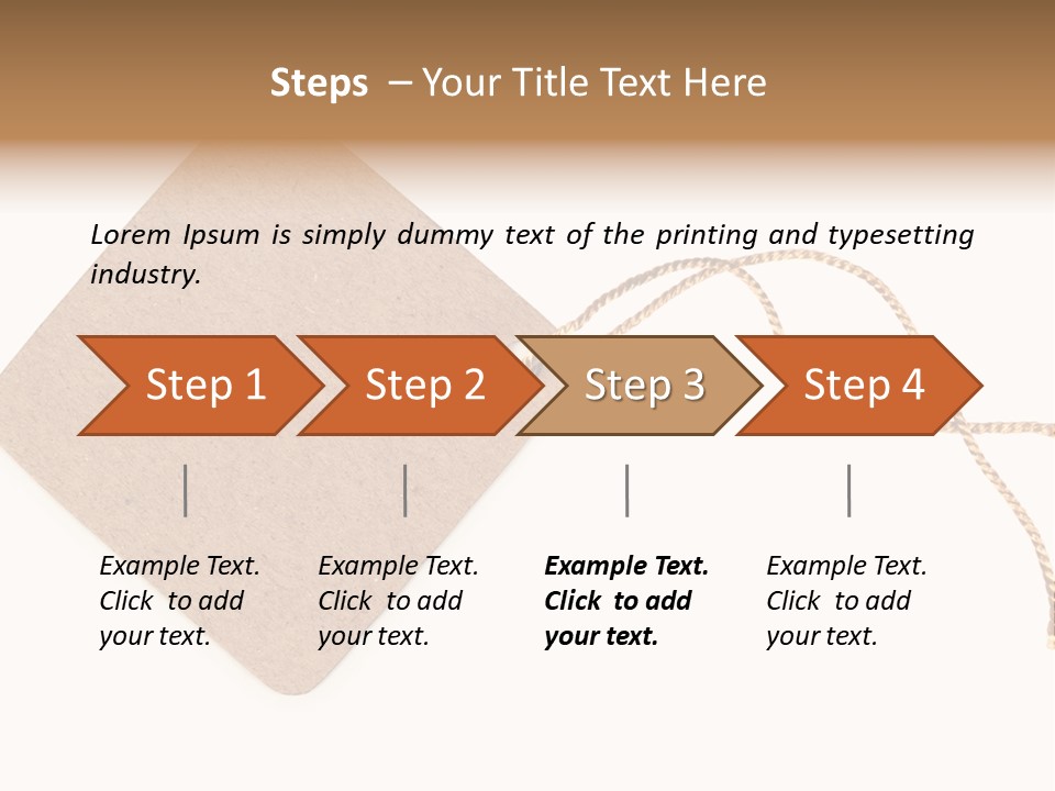 Rope Shape Tag PowerPoint Template
