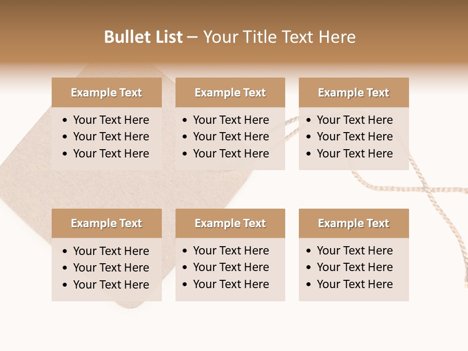 Rope Shape Tag PowerPoint Template