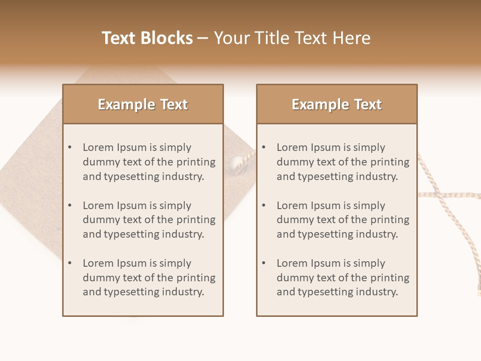Rope Shape Tag PowerPoint Template