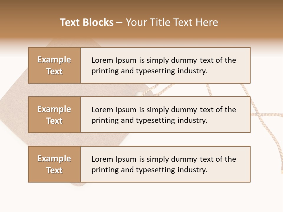 Rope Shape Tag PowerPoint Template