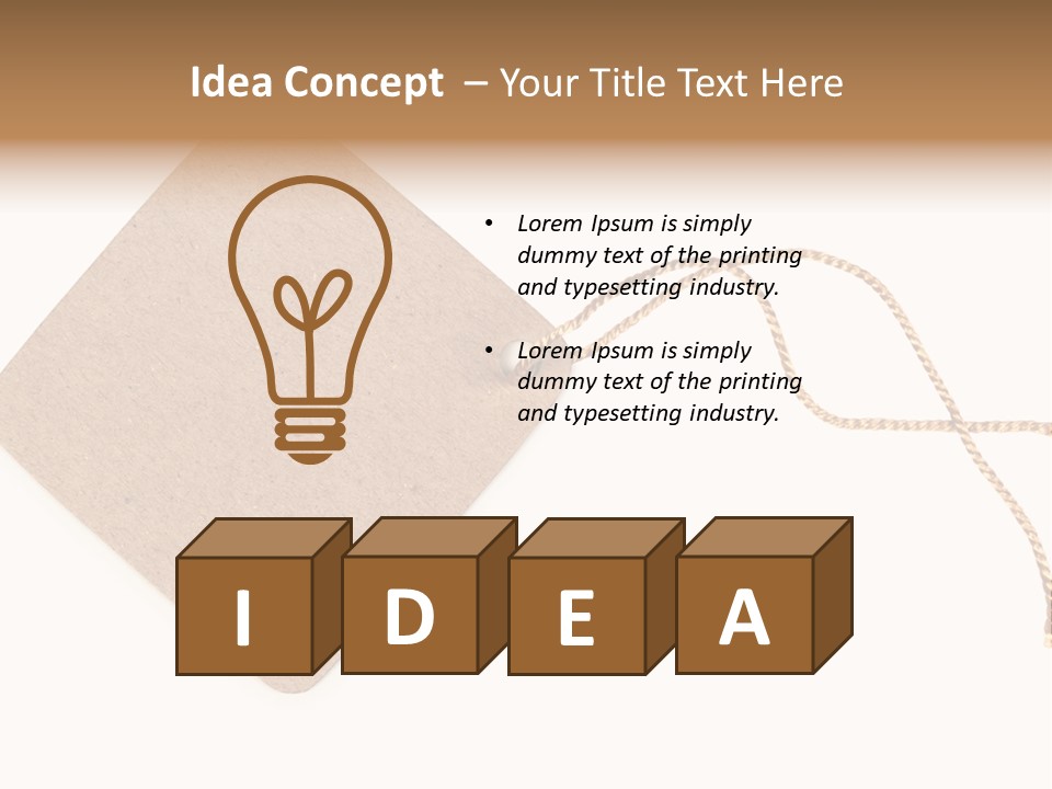 Rope Shape Tag PowerPoint Template