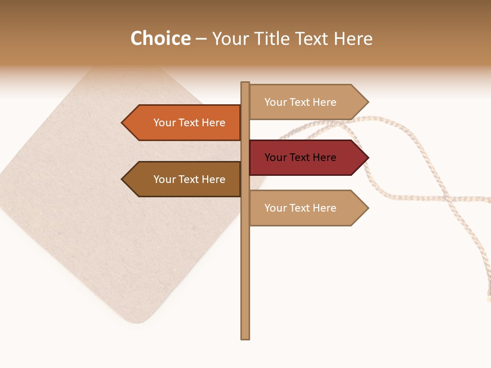 Rope Shape Tag PowerPoint Template