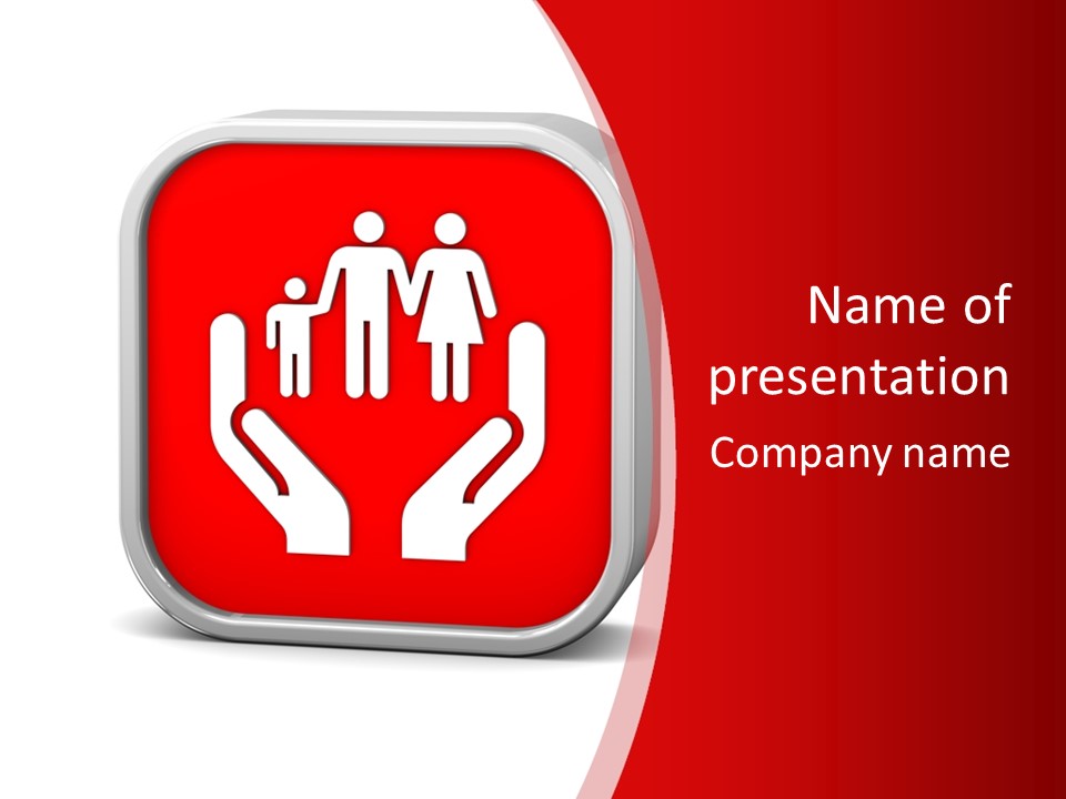 Red Symbol Healthcare PowerPoint Template