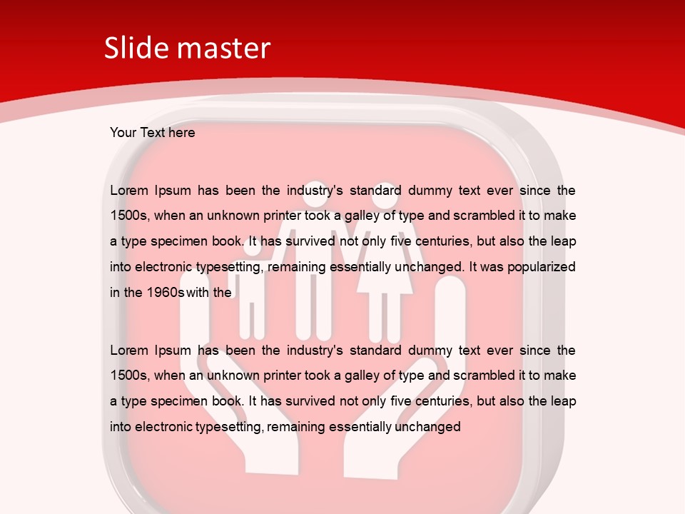 Red Symbol Healthcare PowerPoint Template