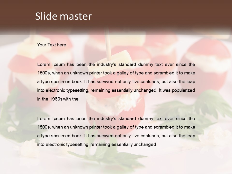 Buffet Cocktail Fresh PowerPoint Template