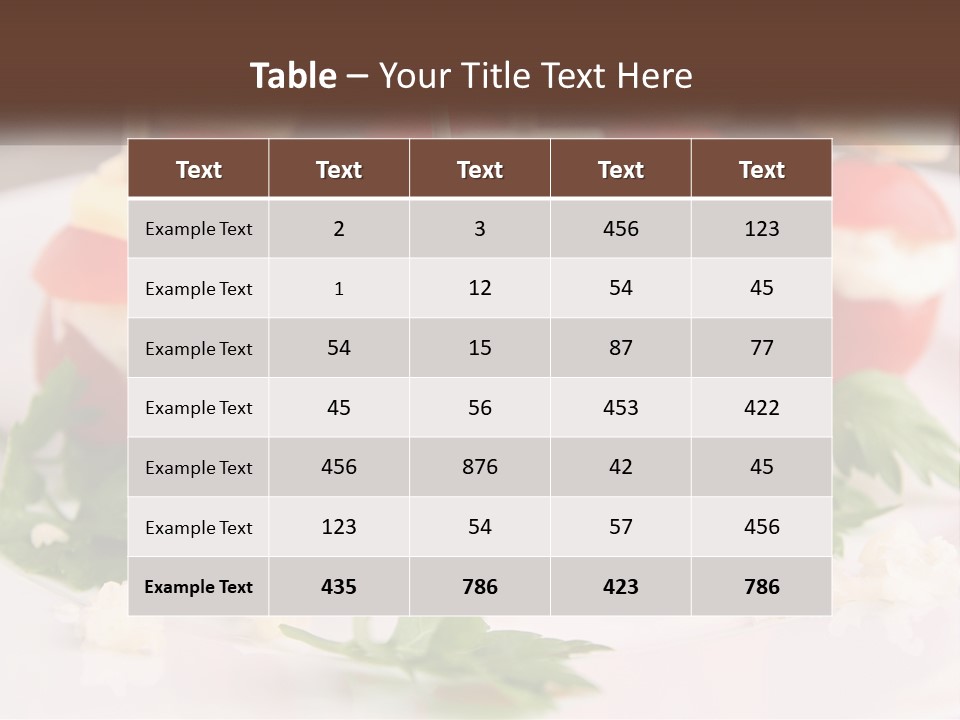 Buffet Cocktail Fresh PowerPoint Template
