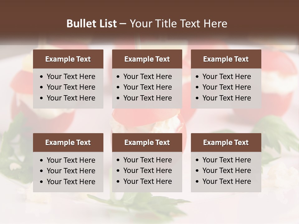 Buffet Cocktail Fresh PowerPoint Template