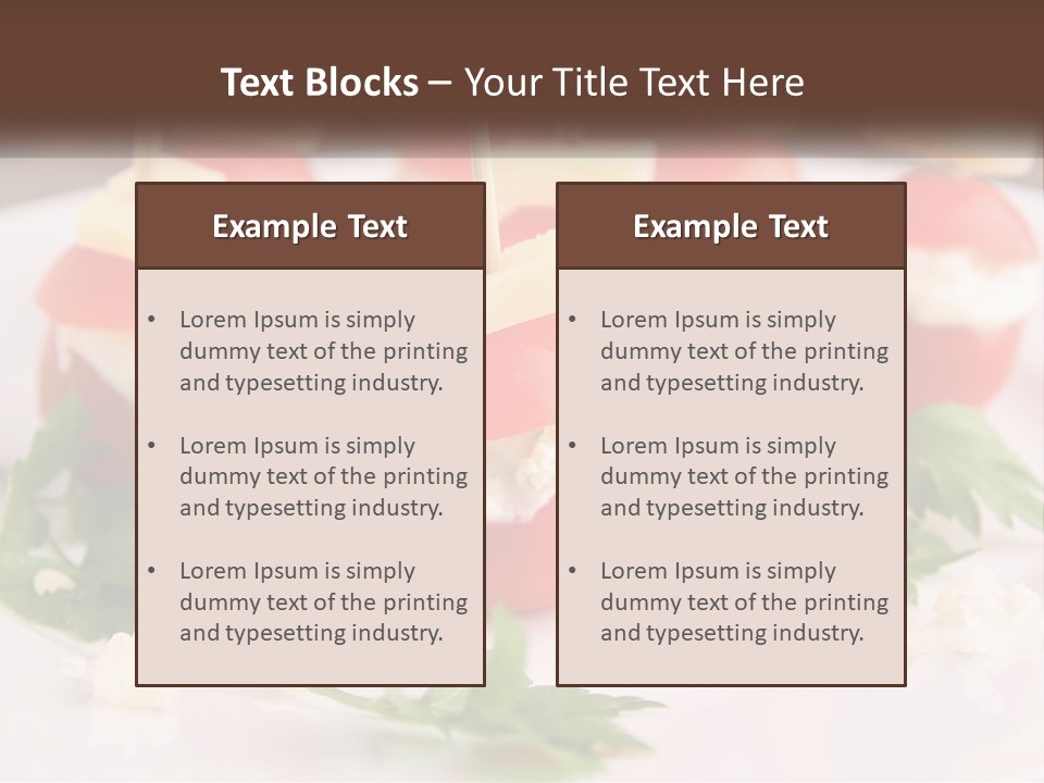 Buffet Cocktail Fresh PowerPoint Template