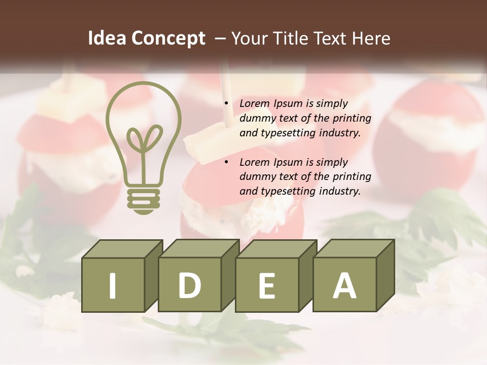 Buffet Cocktail Fresh PowerPoint Template