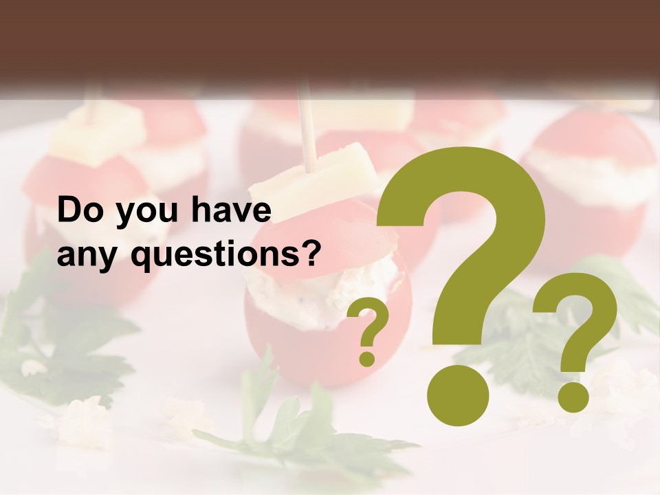 Buffet Cocktail Fresh PowerPoint Template