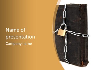 Classified Security Padlock PowerPoint Template