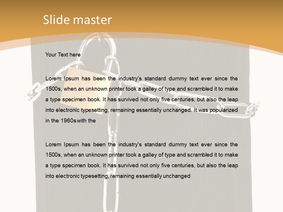 Classified Security Padlock PowerPoint Template