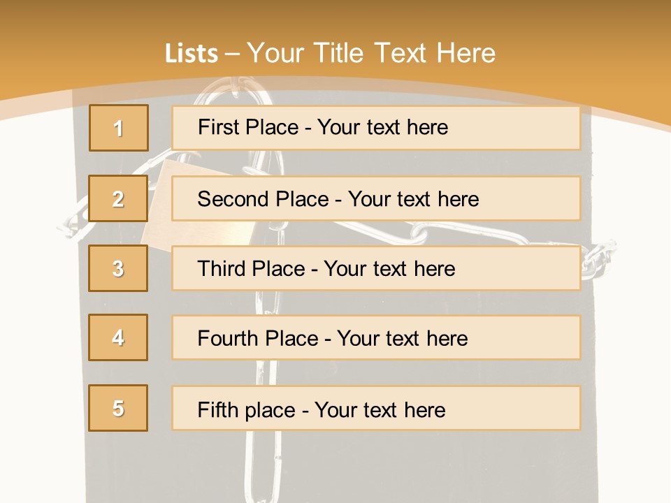 Classified Security Padlock PowerPoint Template