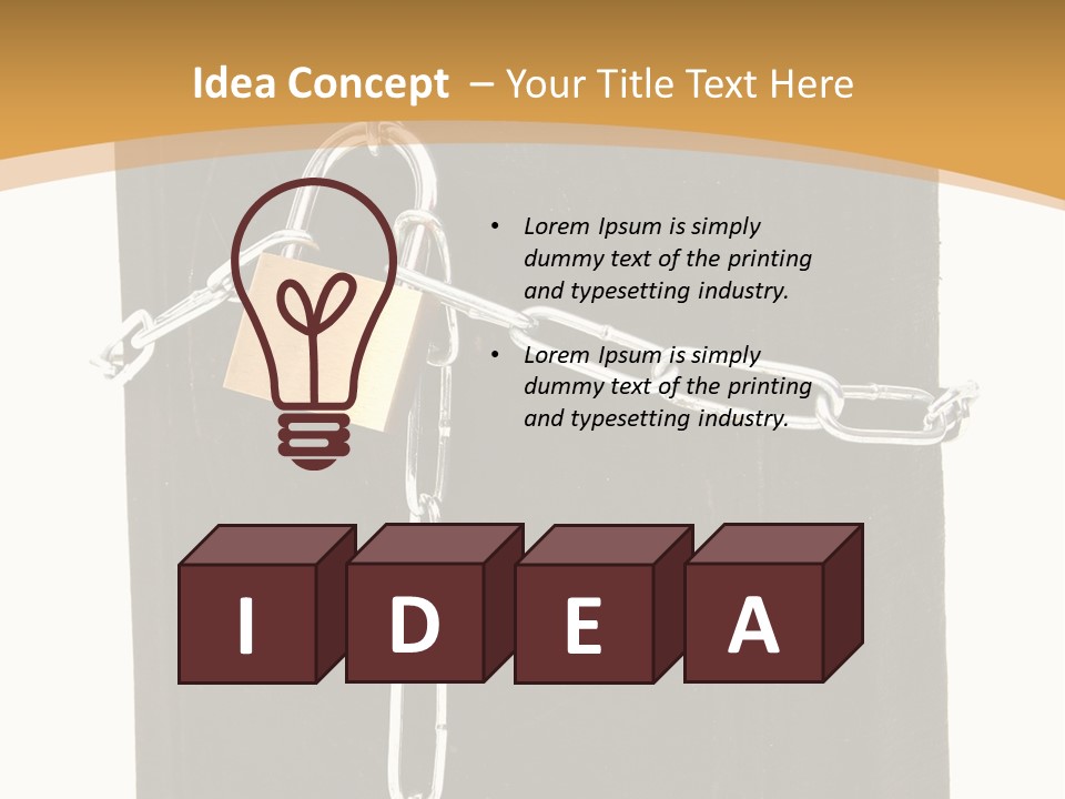 Classified Security Padlock PowerPoint Template