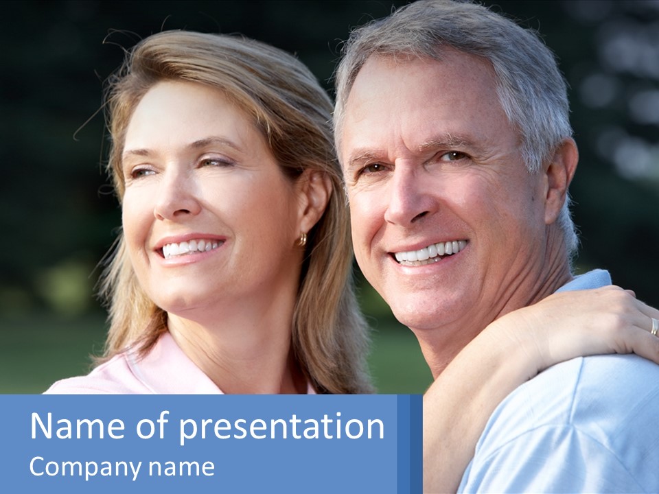 Old Active Senior PowerPoint Template