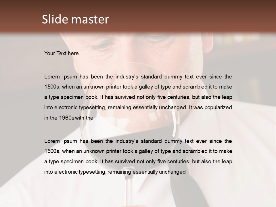 Mature Degustation Bottle PowerPoint Template