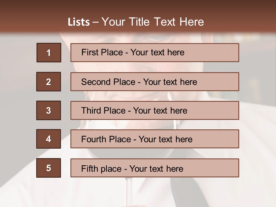 Mature Degustation Bottle PowerPoint Template