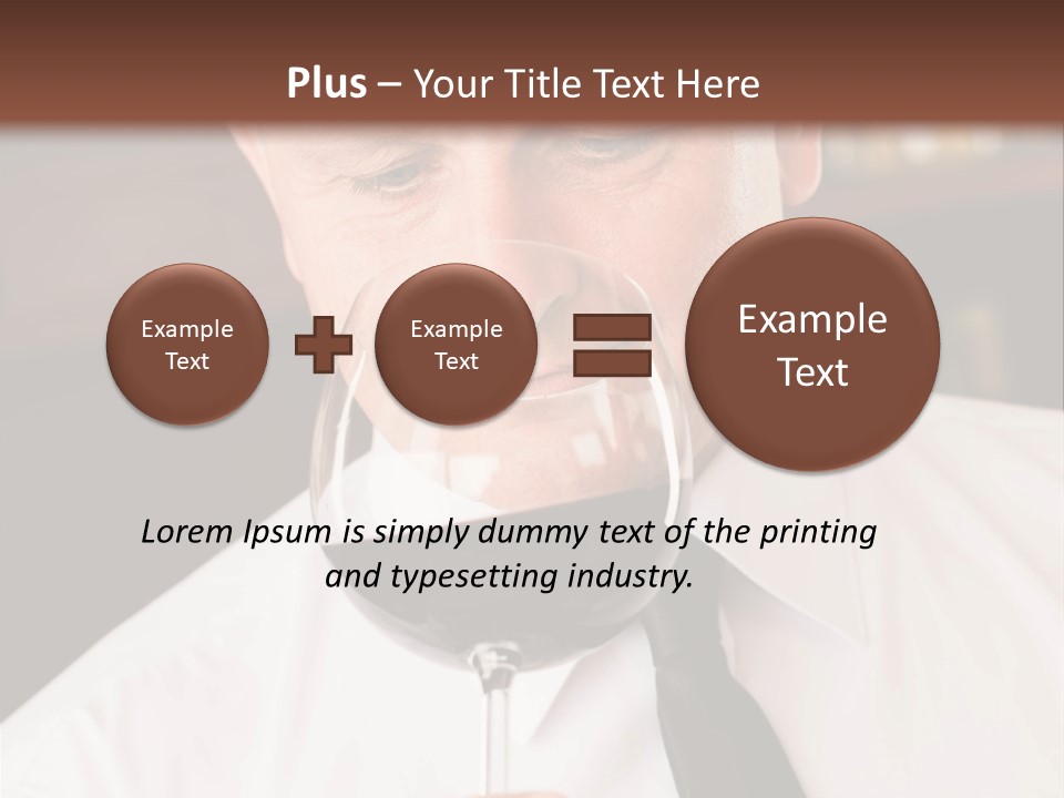 Mature Degustation Bottle PowerPoint Template