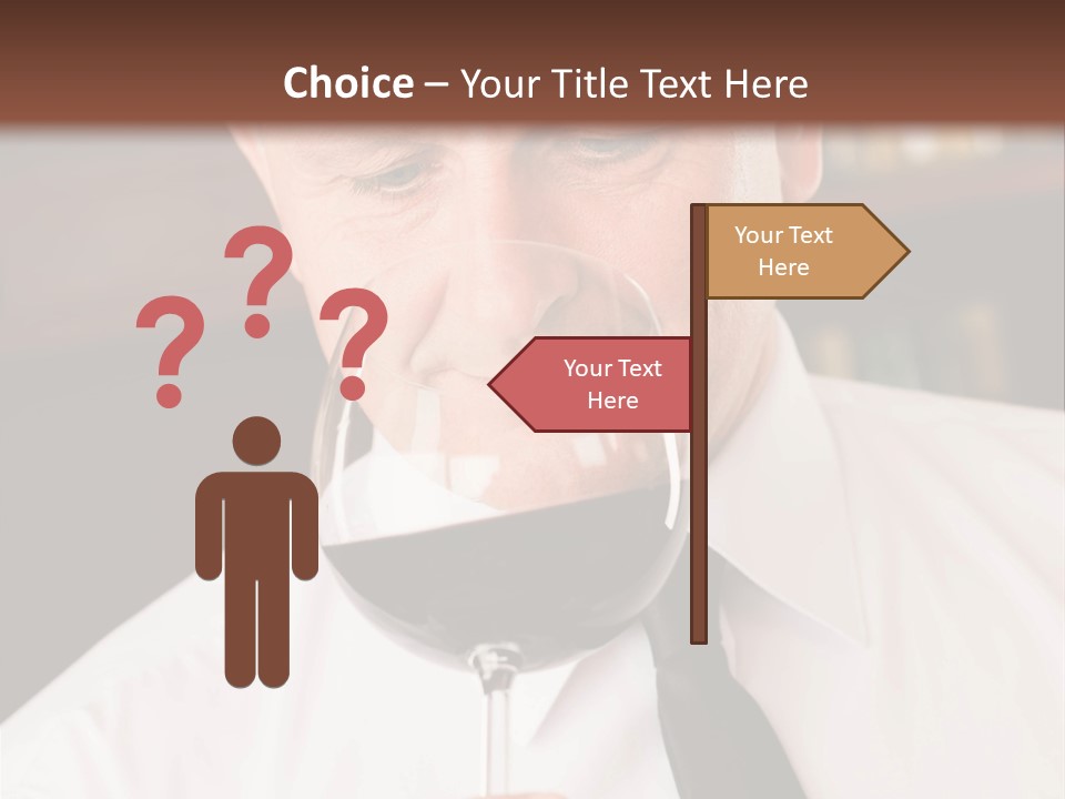 Mature Degustation Bottle PowerPoint Template