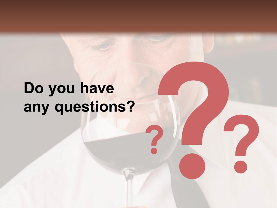 Mature Degustation Bottle PowerPoint Template