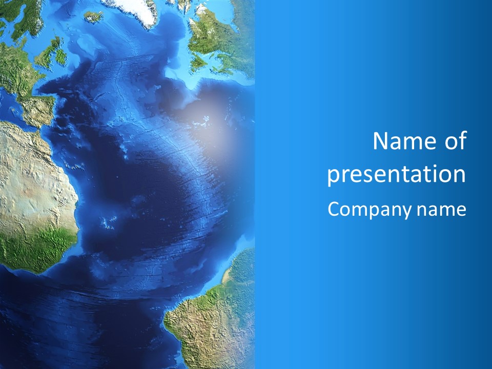 Graphic Land Blue PowerPoint Template