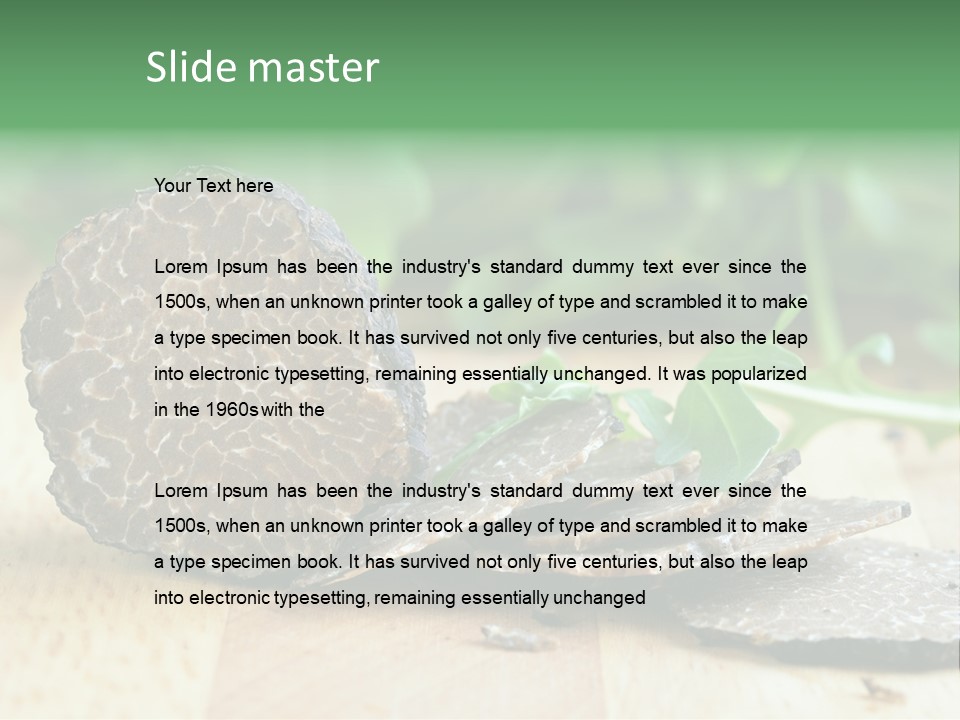 Ristorante Rucola Tuber PowerPoint Template
