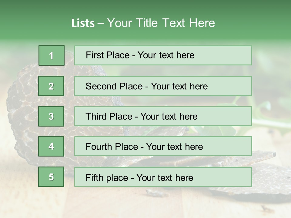 Ristorante Rucola Tuber PowerPoint Template