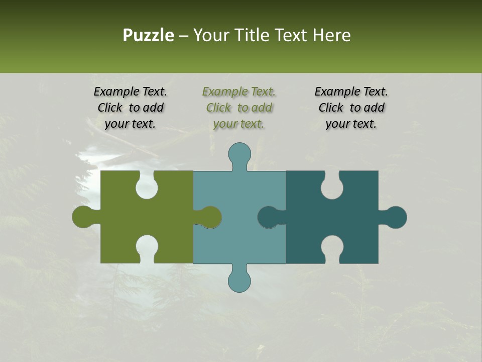 Green Glow Koosah Falls PowerPoint Template