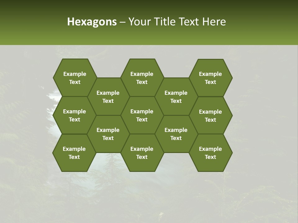 Green Glow Koosah Falls PowerPoint Template