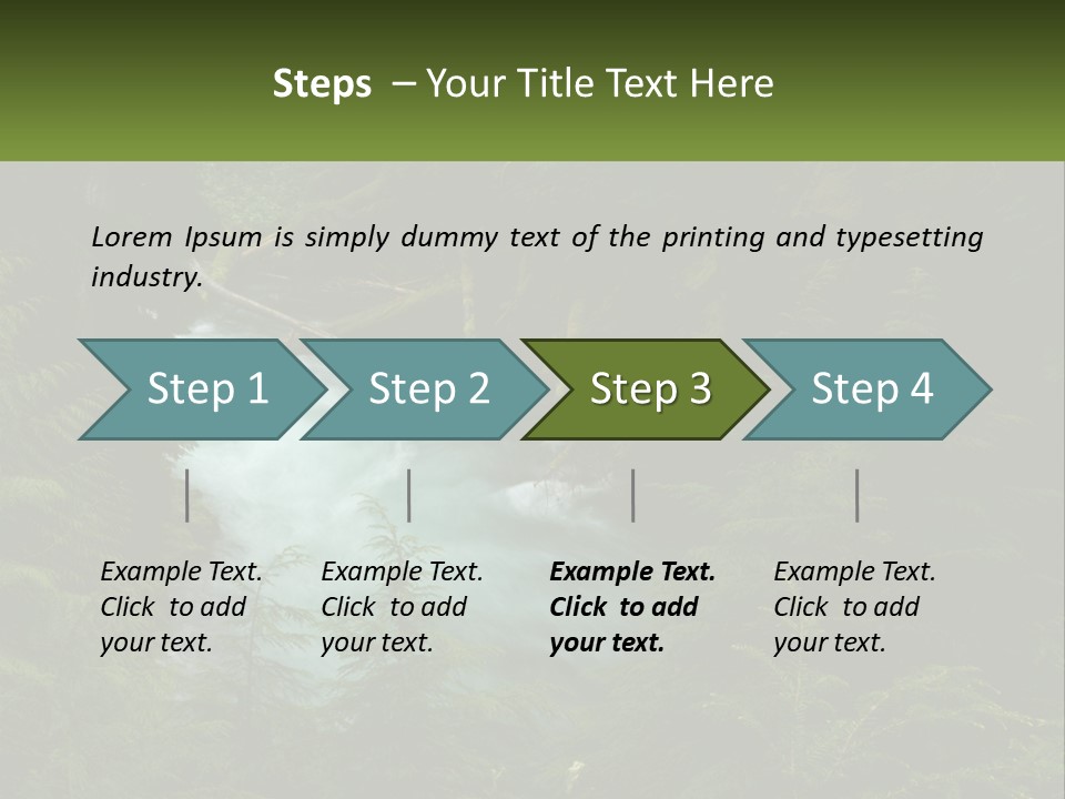 Green Glow Koosah Falls PowerPoint Template