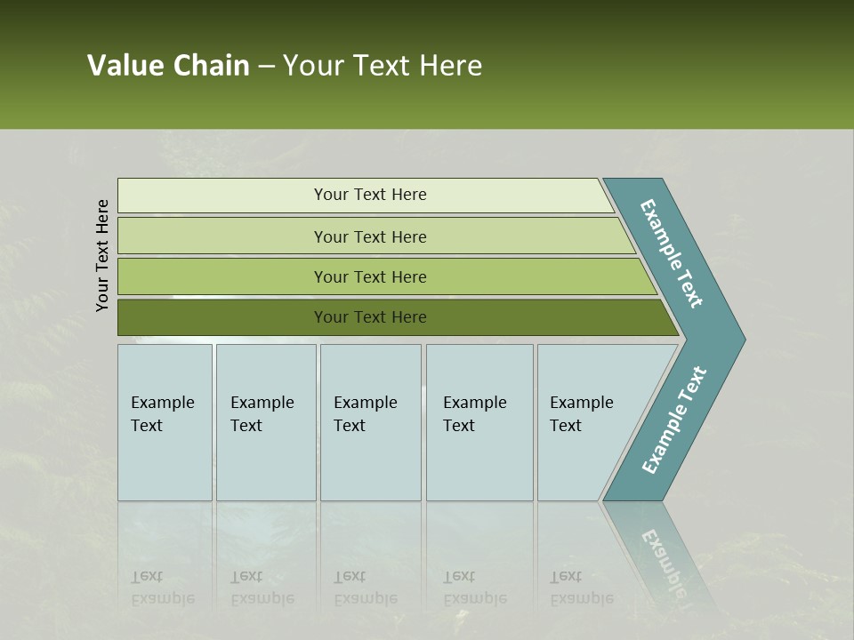 Green Glow Koosah Falls PowerPoint Template